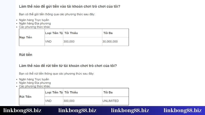 FAQ câu hỏi thường gặp Bong88 - Cẩm nang cá cược tối ưu 2 Hội viên có cần chịu phí khi nạp rút hay không?